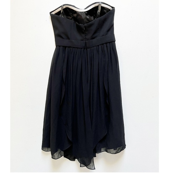 Milano Formals Strapless Semi-Sweetheart Pleated Short Party Dress Black Size 2 - Picture 4 of 9